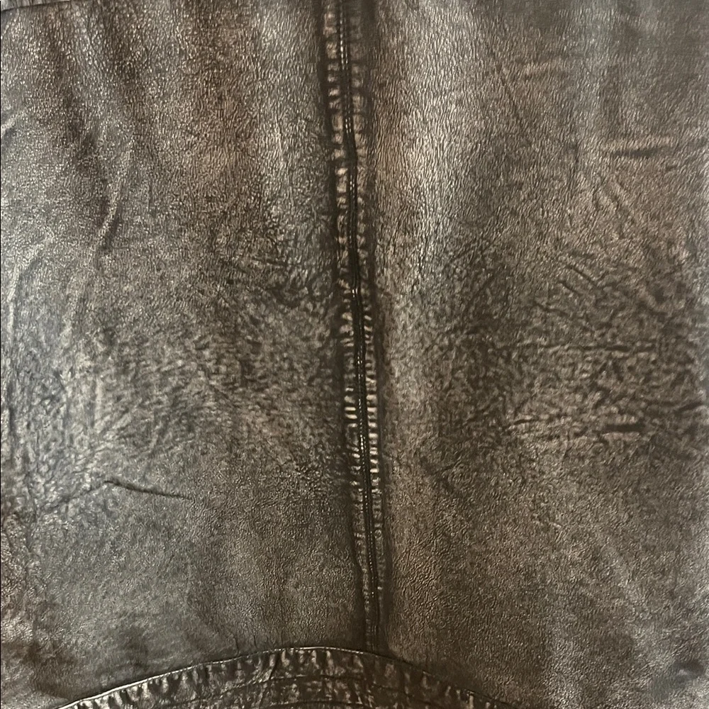 John Varvatos Distressed Gray Leather Asher Jacket - Picture 10 of 10